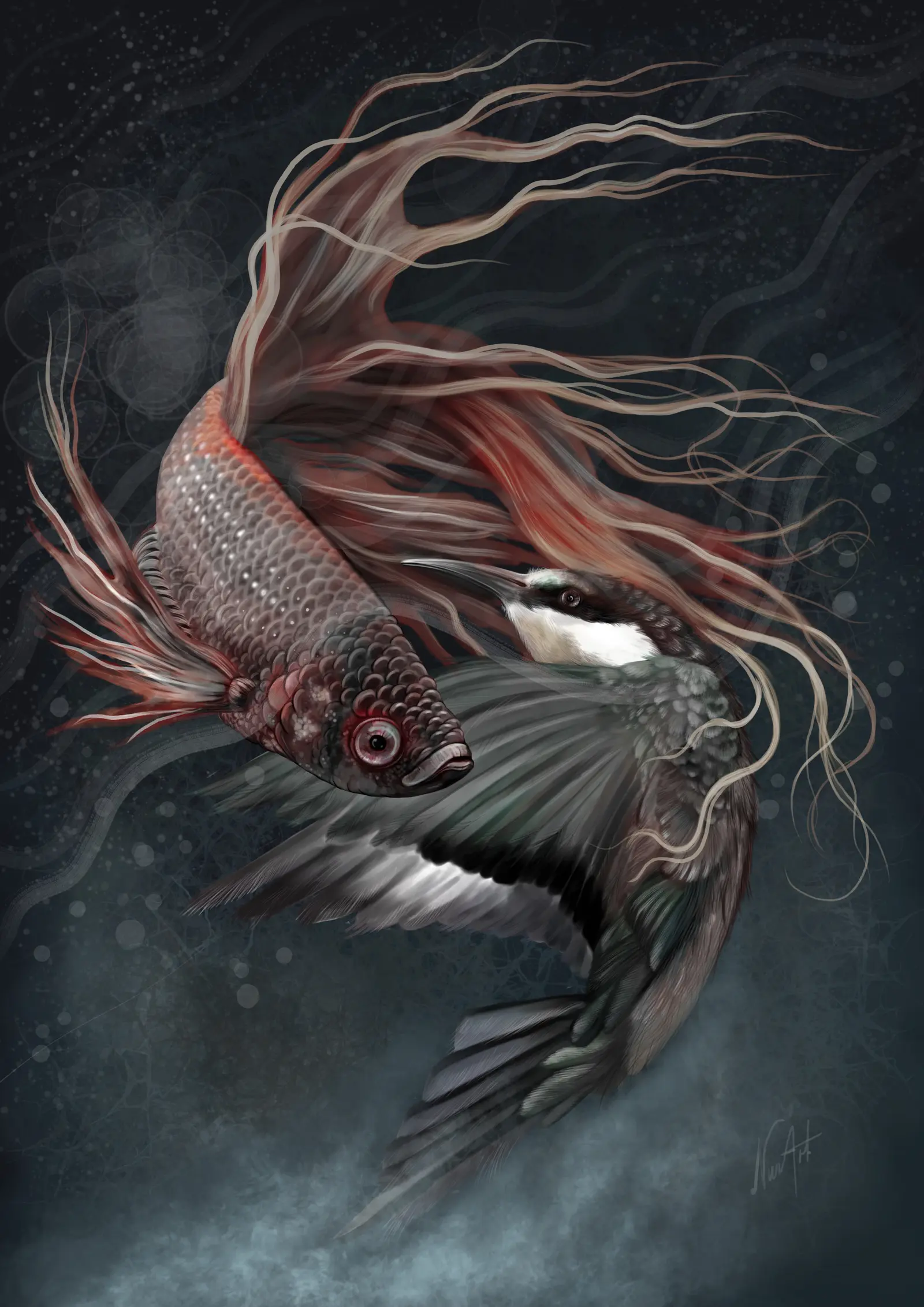 Dance of impossible love - artwork by NurArt